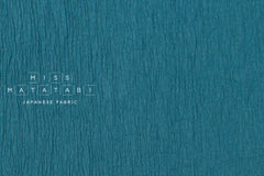 Japanese Fabric Shokunin Collection Hand-Dyed Sun-Dried Crepe - teal - 50cm