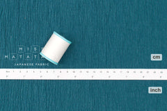 Japanese Fabric Shokunin Collection Hand-Dyed Sun-Dried Crepe - teal - 50cm