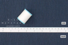 Japanese Fabric Shokunin Collection Hand-Dyed Sun-Dried Crepe - navy - 50cm