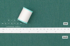 Japanese Fabric Shokunin Collection Hand-Dyed Sun-Dried Canvas - green - 50cm