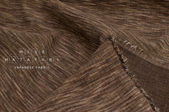 Japanese Fabric Shokunin Collection Yarn-Dyed Slub Kasuri - brown - 50cm