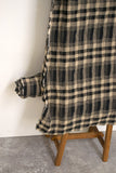 Japanese Fabric Shokunin Collection Yarn-Dyed Wool Blend Check Plaid - black - 50cm