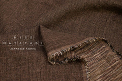 Japanese Fabric Shokunin Collection Yarn-Dyed Slub Kasuri - brown - 50cm