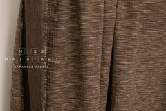 Japanese Fabric Shokunin Collection Yarn-Dyed Slub Kasuri - brown - 50cm