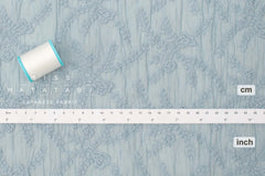 Japanese Fabric Shokunin Collection Sun-Dried Embroidered Cotton Lawn - blue - 50cm