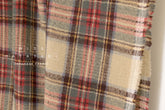 Japanese Fabric Shokunin Collection Yarn-Dyed Wool Tartan Plaid - beige - 50cm