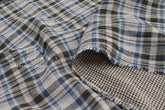 Japanese Fabric Shokunin Collection Yarn-Dyed Plaid and mini gingham - blue - 50cm