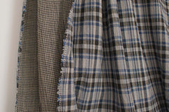Japanese Fabric Shokunin Collection Yarn-Dyed Plaid and mini gingham - blue - 50cm