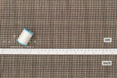 Japanese Fabric Shokunin Collection Yarn-Dyed Plaid and mini gingham - wine - 50cm