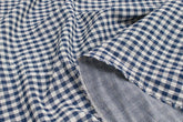 Japanese Fabric Shokunin Collection Yarn-Dyed Gingham - navy - 50cm