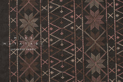 Japanese Fabric Shokunin Collection Yarn-Dyed Embroidered Wool Blend - A - 50cm