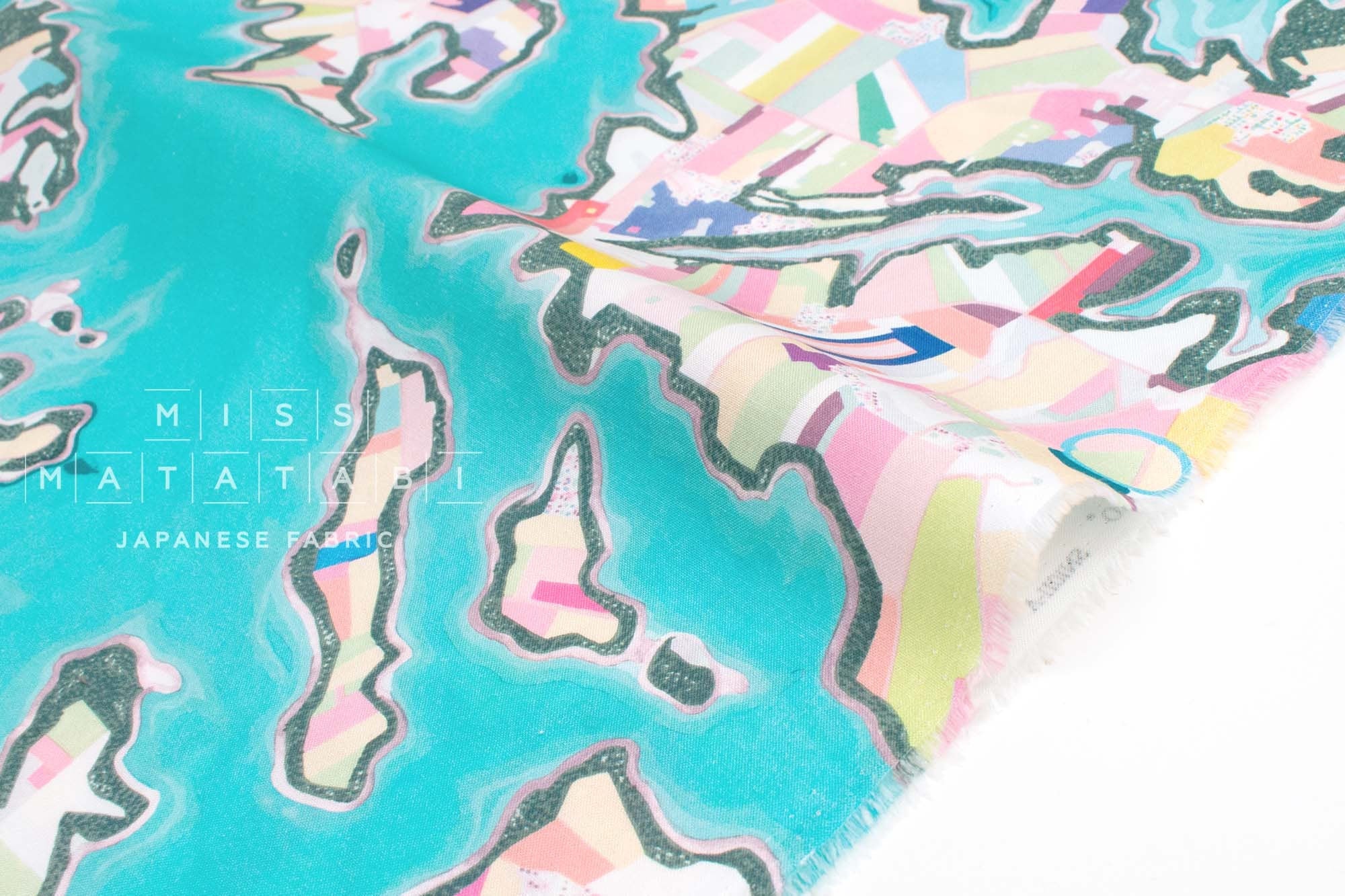 Japanese Fabric Maps - A - 50cm