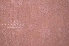 Japanese Fabric Shokunin Collection Sun-Dried Embroidered Corduroy - rose 2 - 50cm
