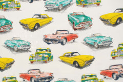 Japanese Fabric Classic Cars - A - 50cm