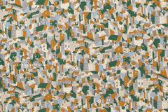 Japanese Fabric Cliffside Village Seersucker - B - 50cm