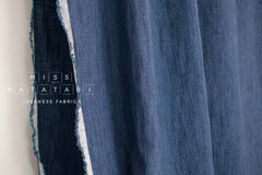 Japanese Fabric Shokunin Collection Yarn-Dyed Slub Cotton - blue - 50cm