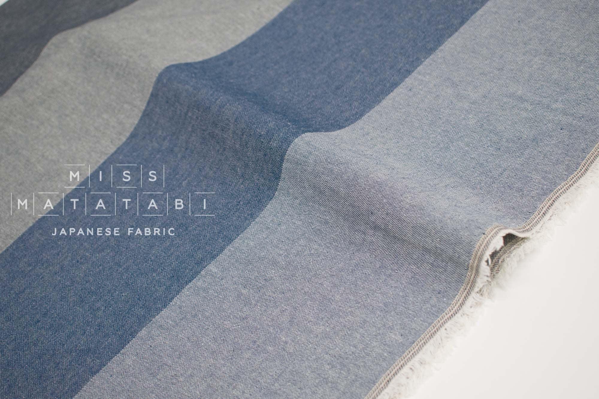 DEADSTOCK Japanese Fabric Yarn Dyed Stripes II - multi denim - 50cm