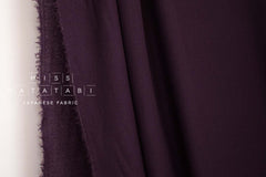 Japanese Fabric Shokunin Collection Worsted Yarn Dyed Wool Gauze - berry - 50cm