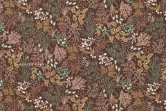 Japanese Fabric Botanical - brown - 50cm