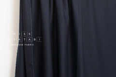 Japanese Fabric 100% Wool Crepe Georgette - navy blue - 50cm