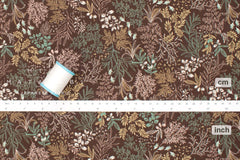 Japanese Fabric Botanical - brown - 50cm