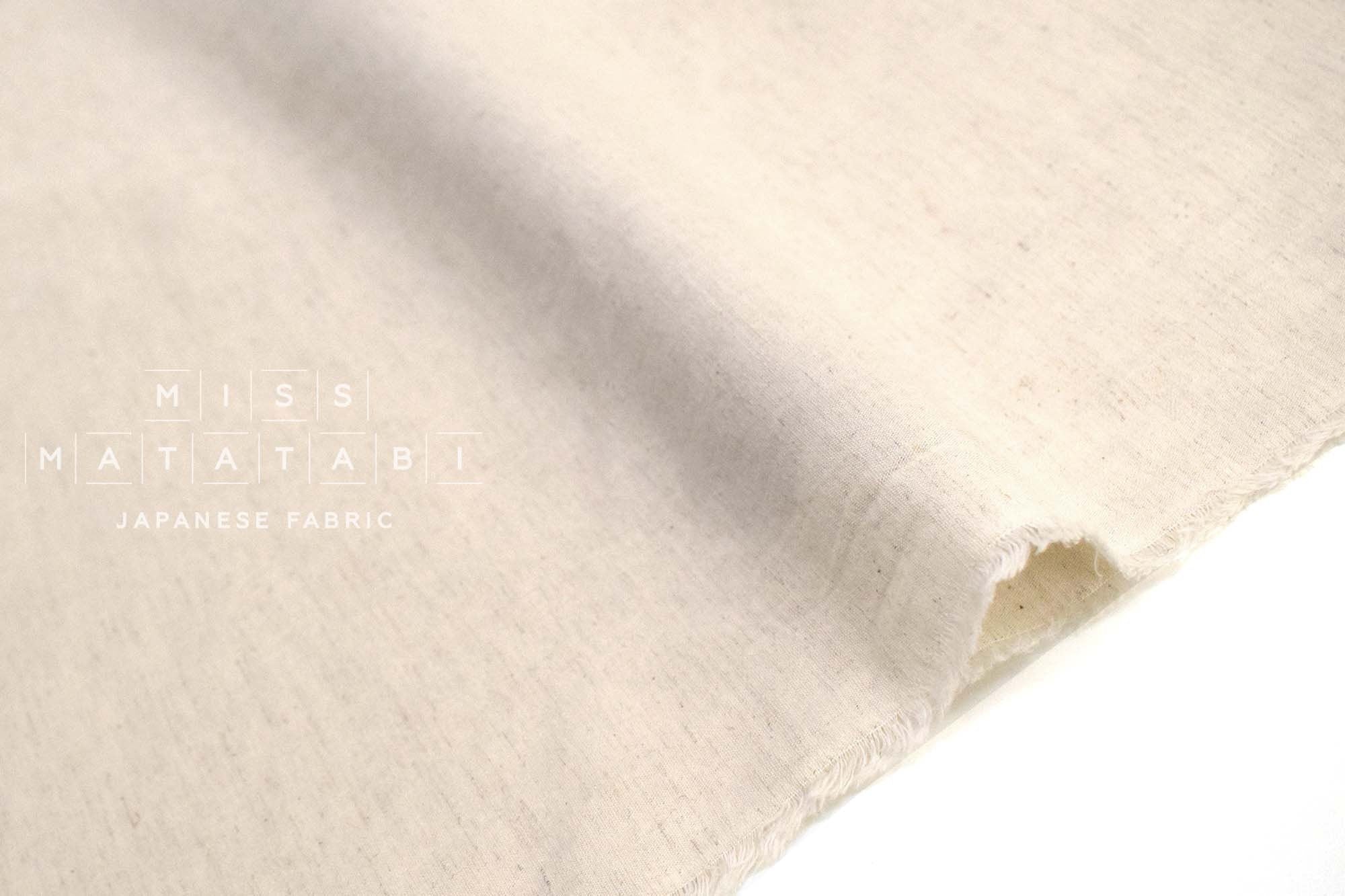 Japanese Fabric Washed Linen Blend Solids - unbleached - 50cm