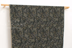 Japanese Fabric Garden at Monstera Leaves Linen Blend - E - 50cm