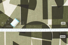 Japanese Fabric Architecture Linen Blend - grey green - 50cm