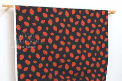 Japanese Fabric Giant Strawberries - black - 50cm