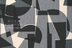 Japanese Fabric Architecture Linen Blend - black, grey - 50cm