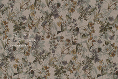 Japanese Fabric Garden at Midnight Linen Blend - D - 50cm