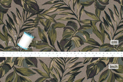 Japanese Fabric Garden at Monstera Leaves Linen Blend - A - 50cm