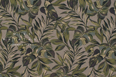 Japanese Fabric Garden at Monstera Leaves Linen Blend - A - 50cm