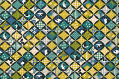 Japanese Fabric Hachiware Tuxedo Cat Shippotsunagi - 50cm