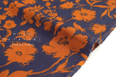 Japanese Fabric 100% linen Negative Flower - D - 50cm