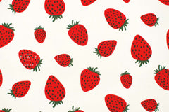 Japanese Fabric Giant Strawberries - white - 50cm