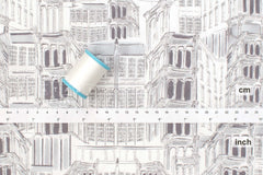 Japanese Fabric City Architecture - A - 50cm