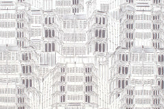 Japanese Fabric City Architecture - A - 50cm