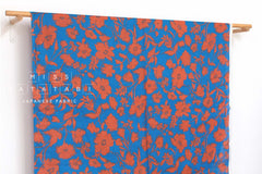 Japanese Fabric 100% linen Negative Flower - A - 50cm