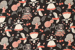 Japanese Fabric Kokka Sanae Sugimoto Humming Flower - E - 50cm