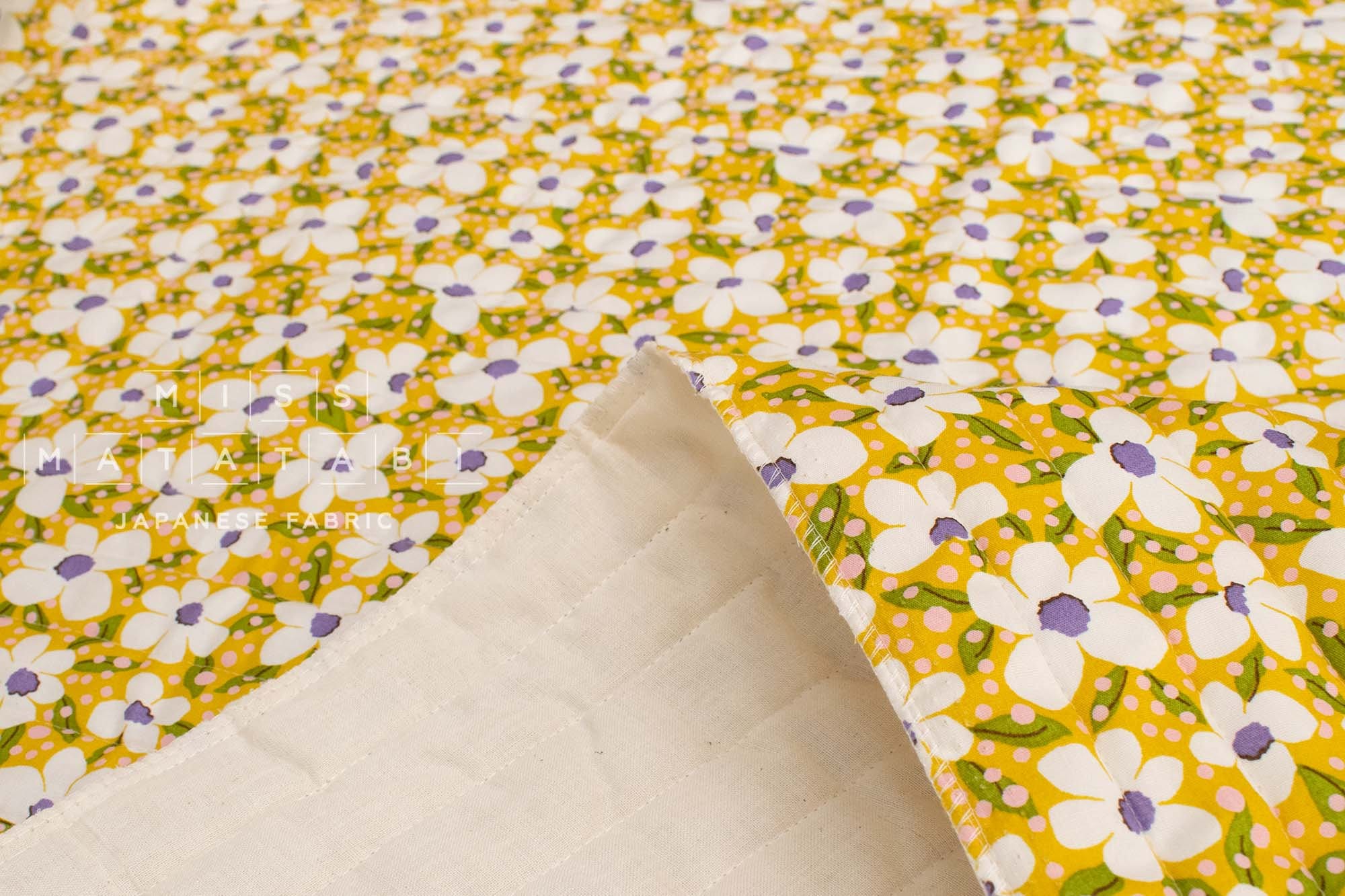 Japanese Quilted Cotton Daisy Girl - B - 50cm
