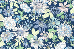 Japanese Fabric Cotton Seersucker Sunny's Floral - E - 50cm