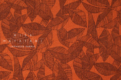 Japanese Fabric Ripple Wave Lawn Leaves - terracotta - 50cm