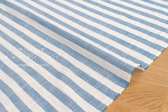 Japanese Fabric Yarn Dyed Cotton Stripe - blue - 50cm