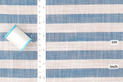 Japanese Fabric Yarn Dyed Cotton Stripe - blue - 50cm