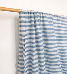 Japanese Fabric Yarn Dyed Cotton Stripe - blue - 50cm