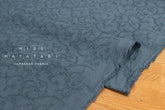 Japanese Fabric Shokunin Collection Sun-Dried Embroidered Vines Cotton Batiste - grey blue - 50cm