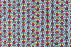 Japanese Fabric Cotton Seersucker Mini Roses - C - 50cm