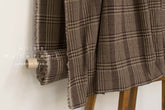 Japanese Fabric Shokunin Collection Yarn-Dyed Plaid - rustic brown - 50cm