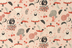 Japanese Fabric Kokka Sanae Sugimoto Humming Flower - B - 50cm